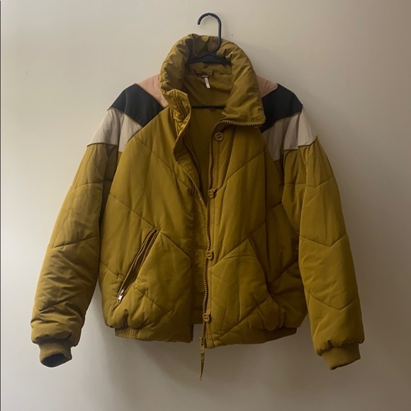 heidi chevron ski puffer jacket